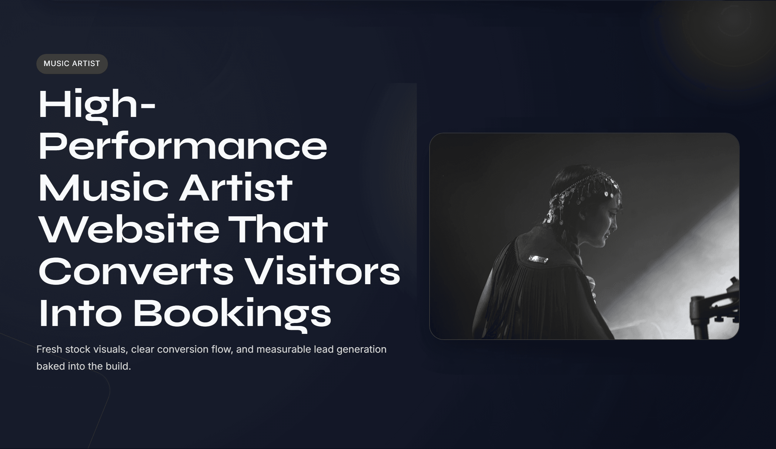 Music Artist Base Template Concept website showcase